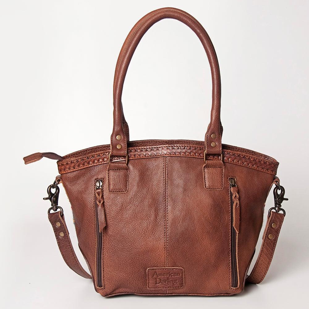 American Darling Hand-Tooled Saddle Blanket Leather Tote