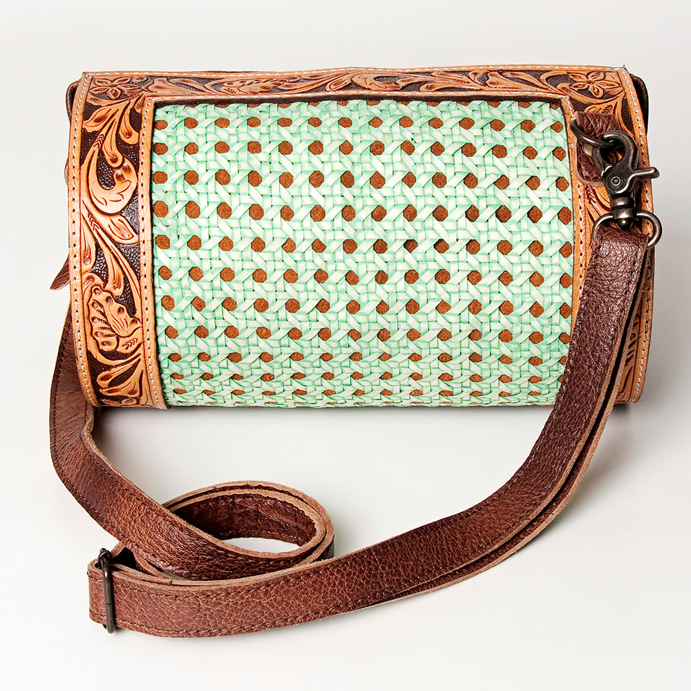 American Darling Duffel Bag for Women, Hand Tooled Floral Leather Western Bag, Full Grain Vegetable-Tanned with YKK Zipper