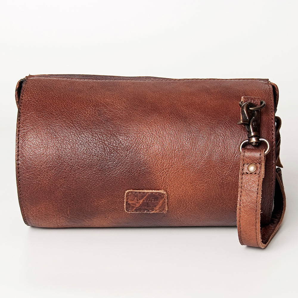 American Darling Duffel Bag for Women, Hand Tooled Floral Leather Western Bag, Full Grain Vegetable-Tanned with YKK Zipper