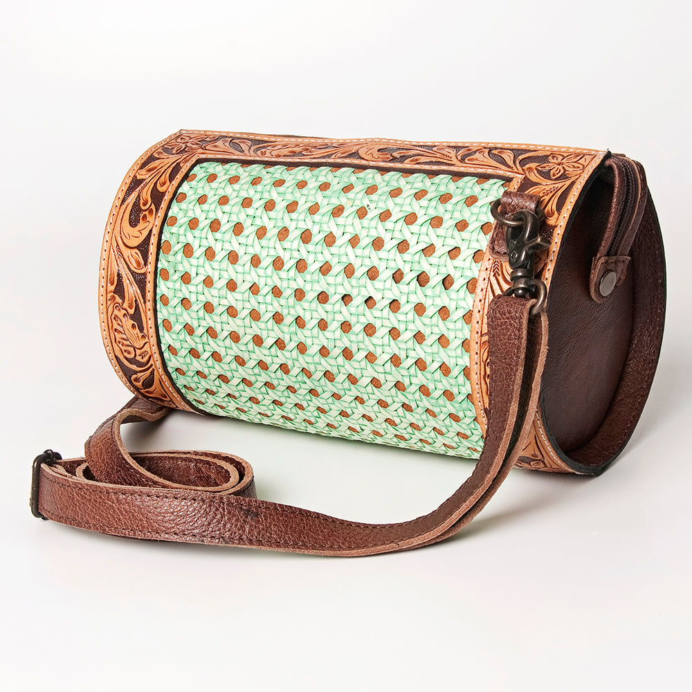American Darling Duffel Bag for Women, Hand Tooled Floral Leather Western Bag, Full Grain Vegetable-Tanned with YKK Zipper