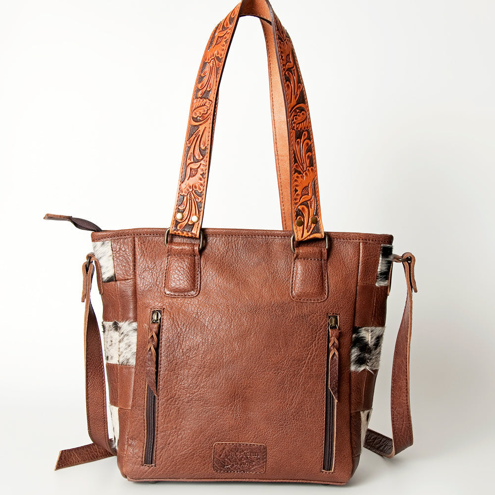 American Darling Tote Bag for Women, Hair-On Cowhide Western Bag, Premium Full Grain Leather with Fringes & YKK Zipper