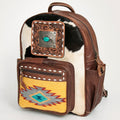 American Darling Hand-Tooled Saddle Blanket Hair-On Leather Backpack