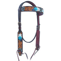 Bar H Equine American Leather Horse Saddle Tack One Ear Headstall Breast Collar Browband Wither Strap Set