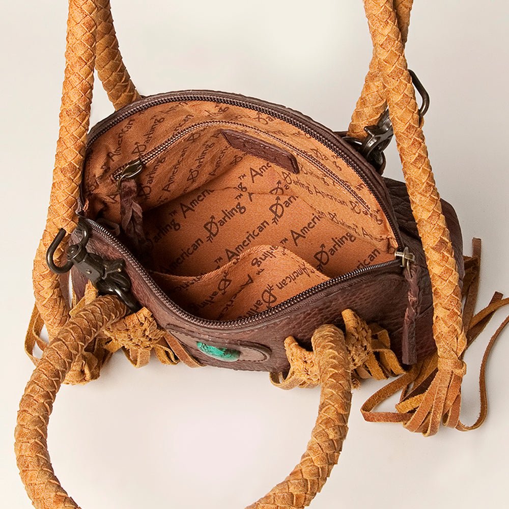 American Darling Hand Tooled Hair-On Genuine Leather