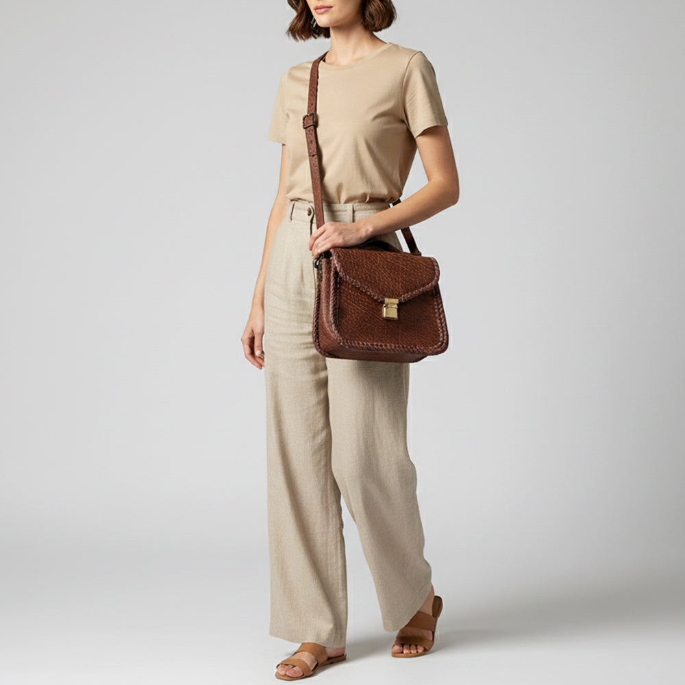 American Darling Messenger Full Grain Genuine Leather Western Women Bag Handbag Purse | Crossbody for Cute