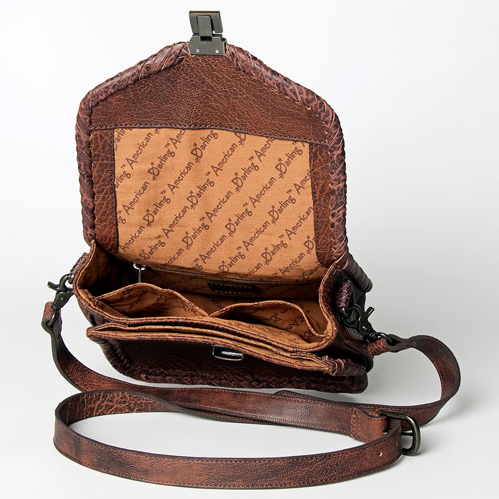 American Darling Messenger Full Grain Genuine Leather Western Women Bag Handbag Purse | Crossbody for Cute