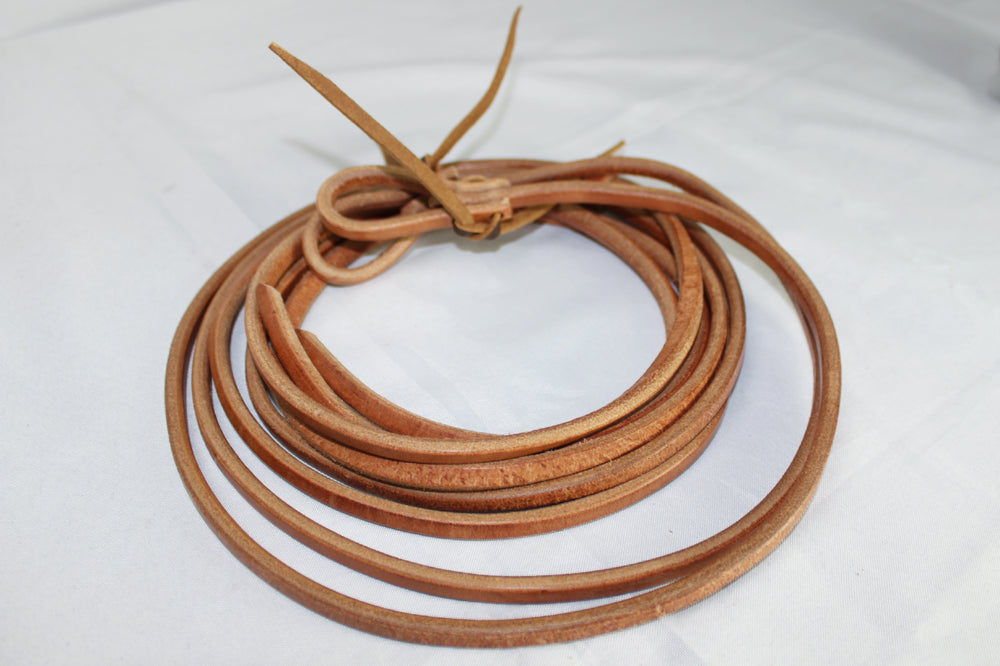 Hilason Leather Horse Split Reins Water Loops Tie Laces Brown