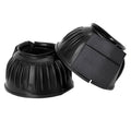 Hilason Western Horse PVC Ribbed Double Hook & Loop Leg Bell Boots