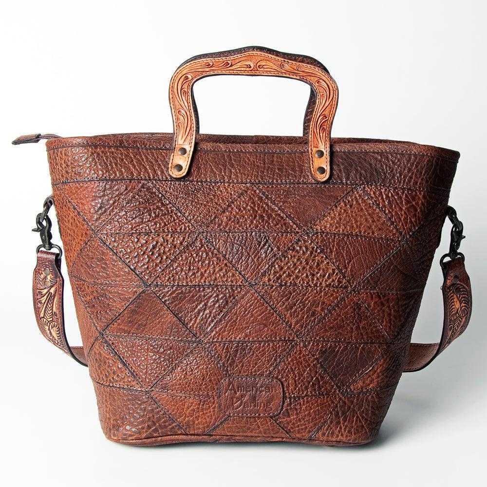 American Darling Hand-Tooled Cowhide Tote Bag