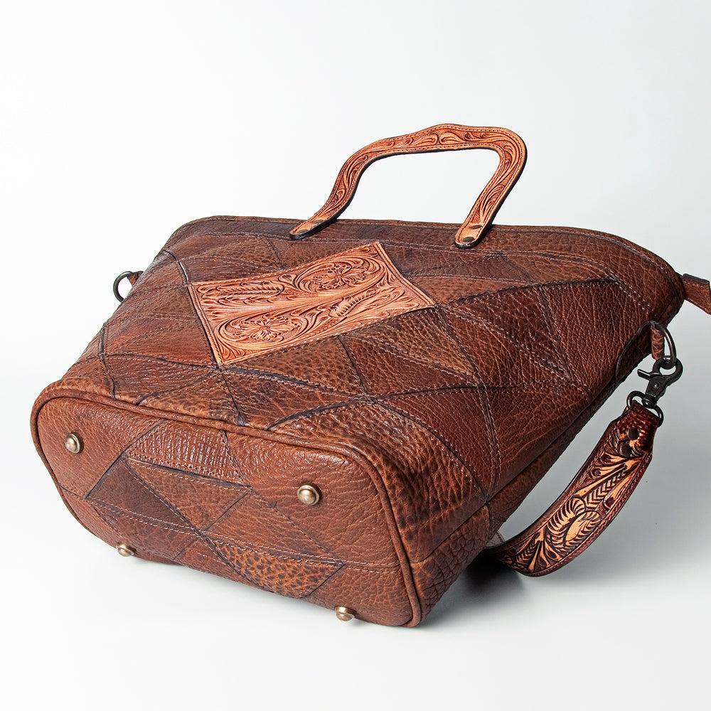 American Darling Hand-Tooled Cowhide Tote Bag