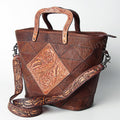 American Darling Hand-Tooled Cowhide Tote Bag