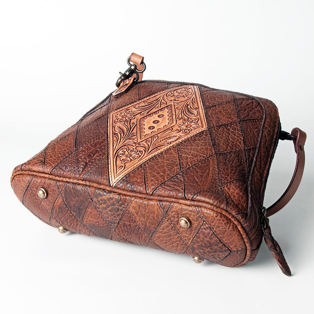 American Darling Hand-Tooled Genuine Leather Crossbody Bag