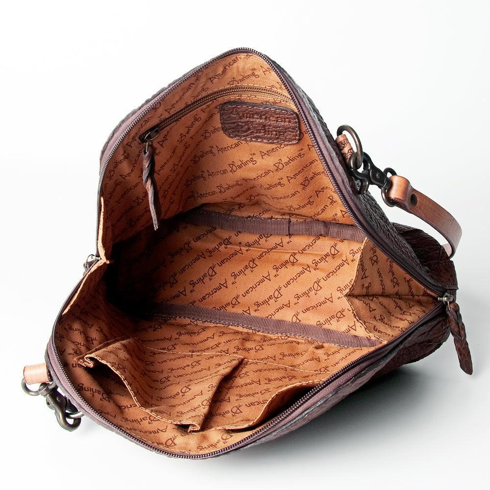 American Darling Hand-Tooled Genuine Leather Crossbody Bag