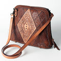American Darling Hand-Tooled Genuine Leather Crossbody Bag
