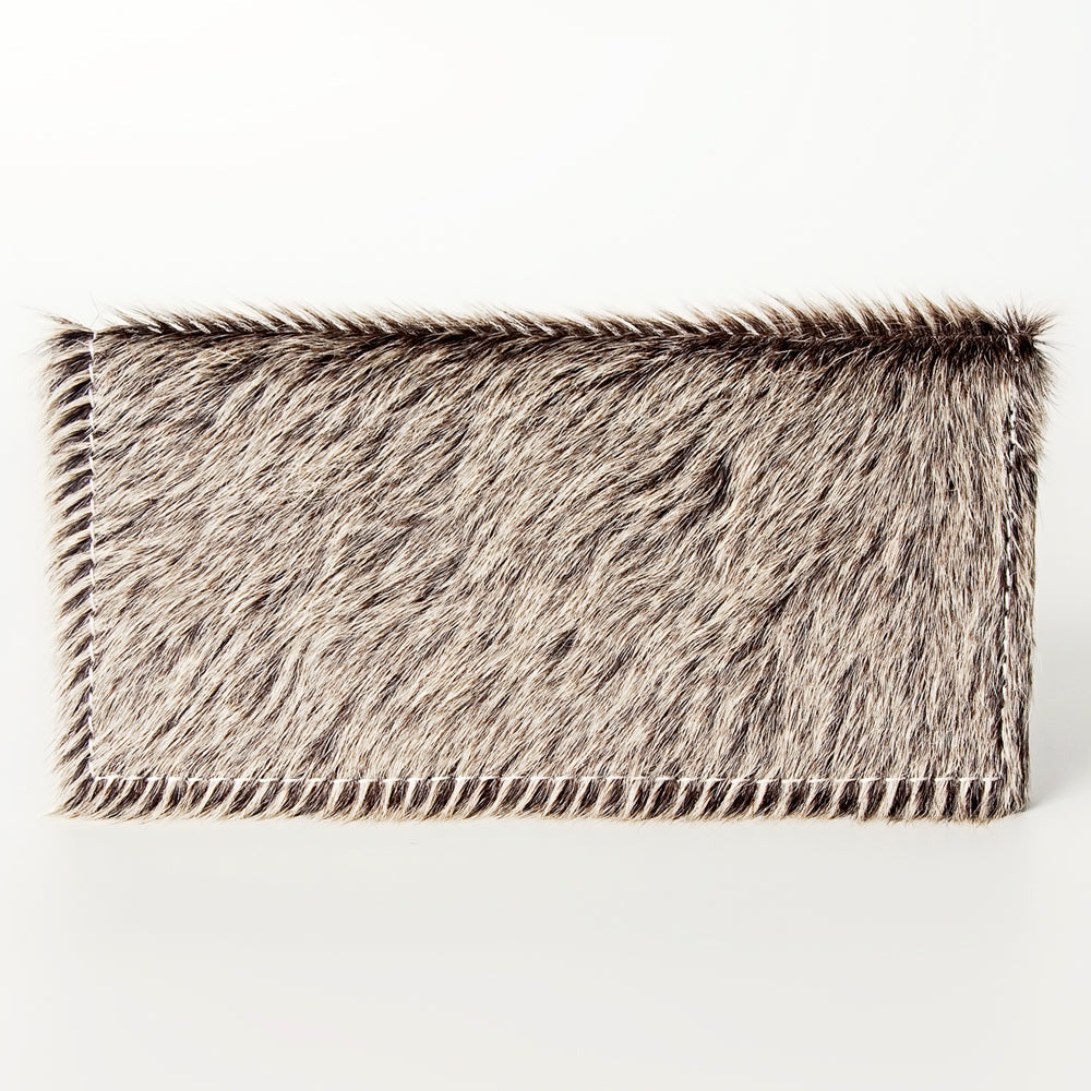 American Darling Wallet Bag, Genuine Hair-On Cowhide, Vegetable-Tanned Full Grain Leather, Western Style Slim Travel Wallet