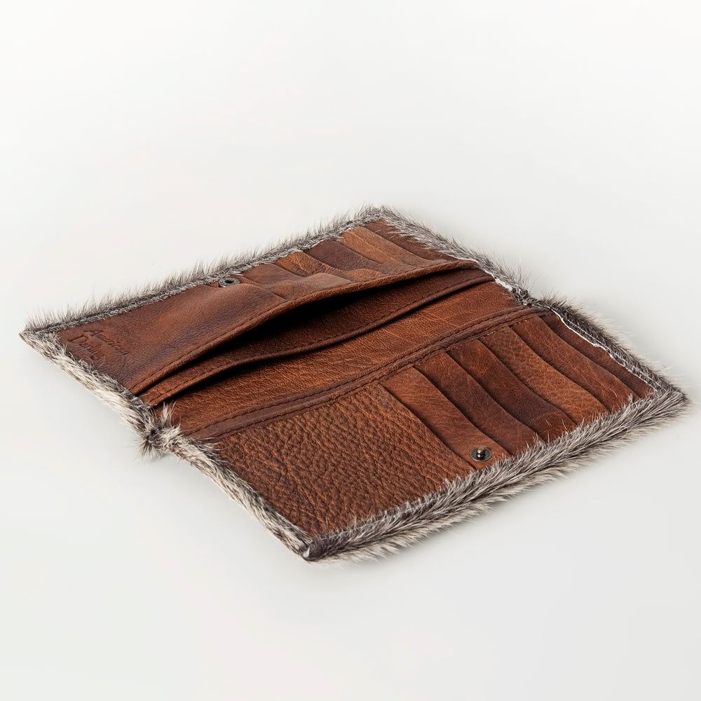 American Darling Hair-On Leather Western Wallet – Leopard & Cowhide Options
