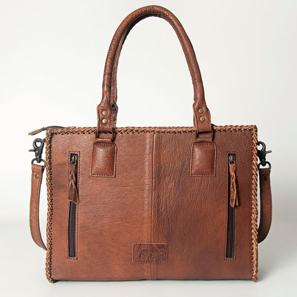 American Darling Briefcase Hair-On Genuine Leather