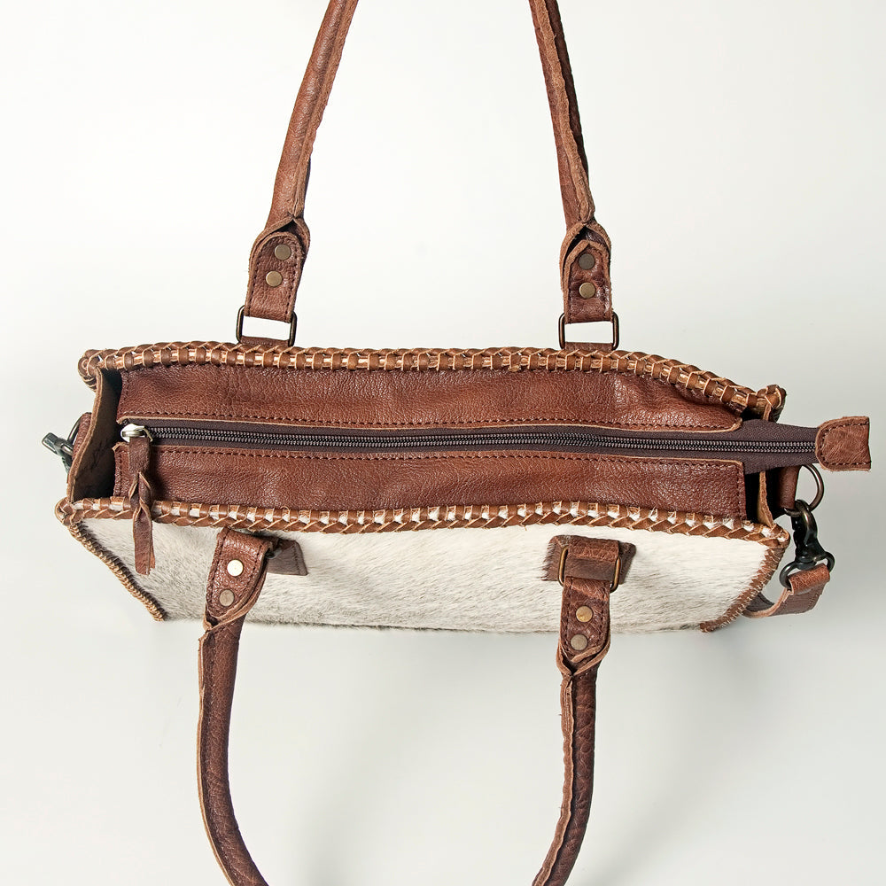 American Darling Briefcase Hair-On Genuine Leather