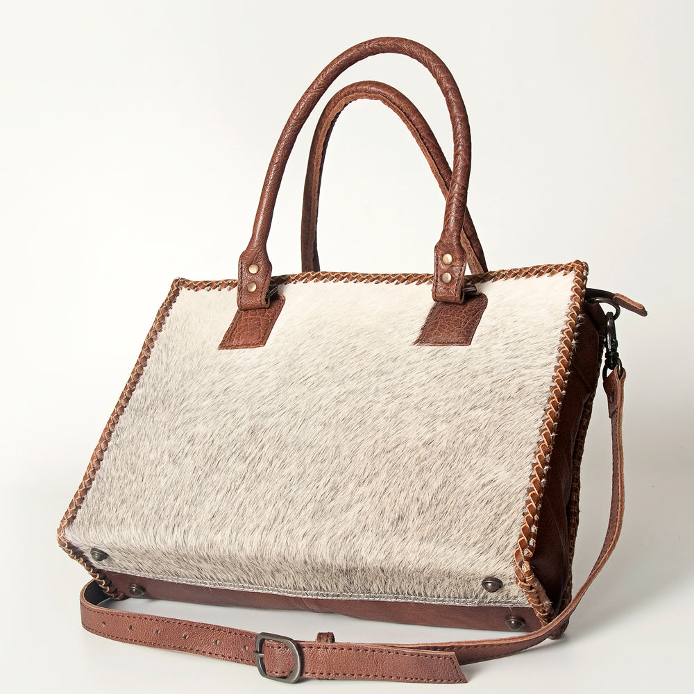 American Darling Briefcase Hair-On Genuine Leather