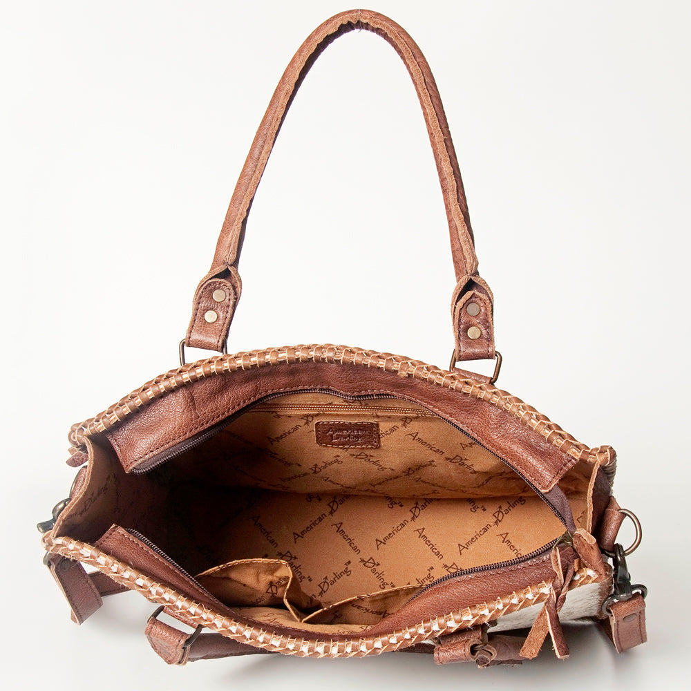 American Darling Briefcase Hair-On Genuine Leather