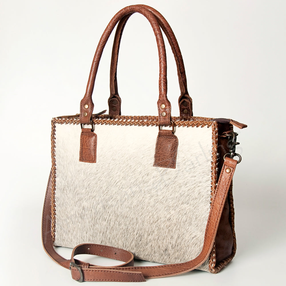 American Darling Briefcase Hair-On Genuine Leather
