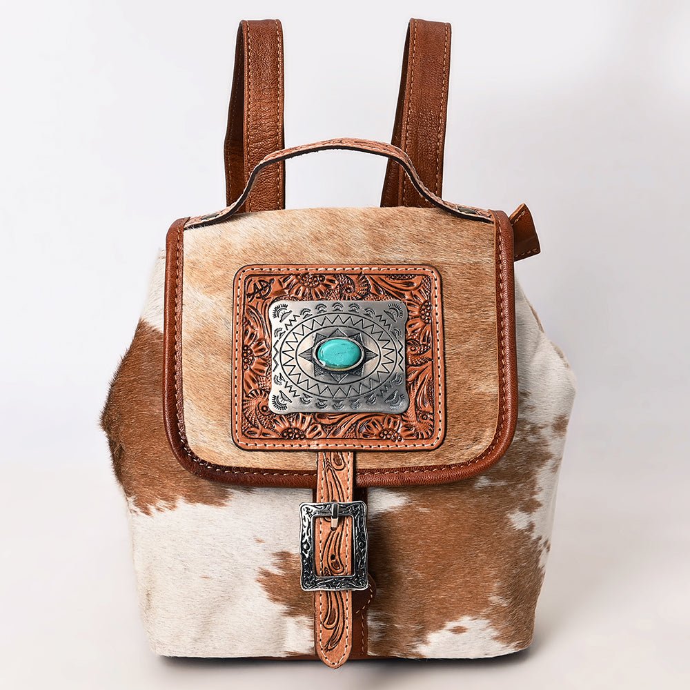 American Darling Hand Tooled Hair-On Genuine Leather