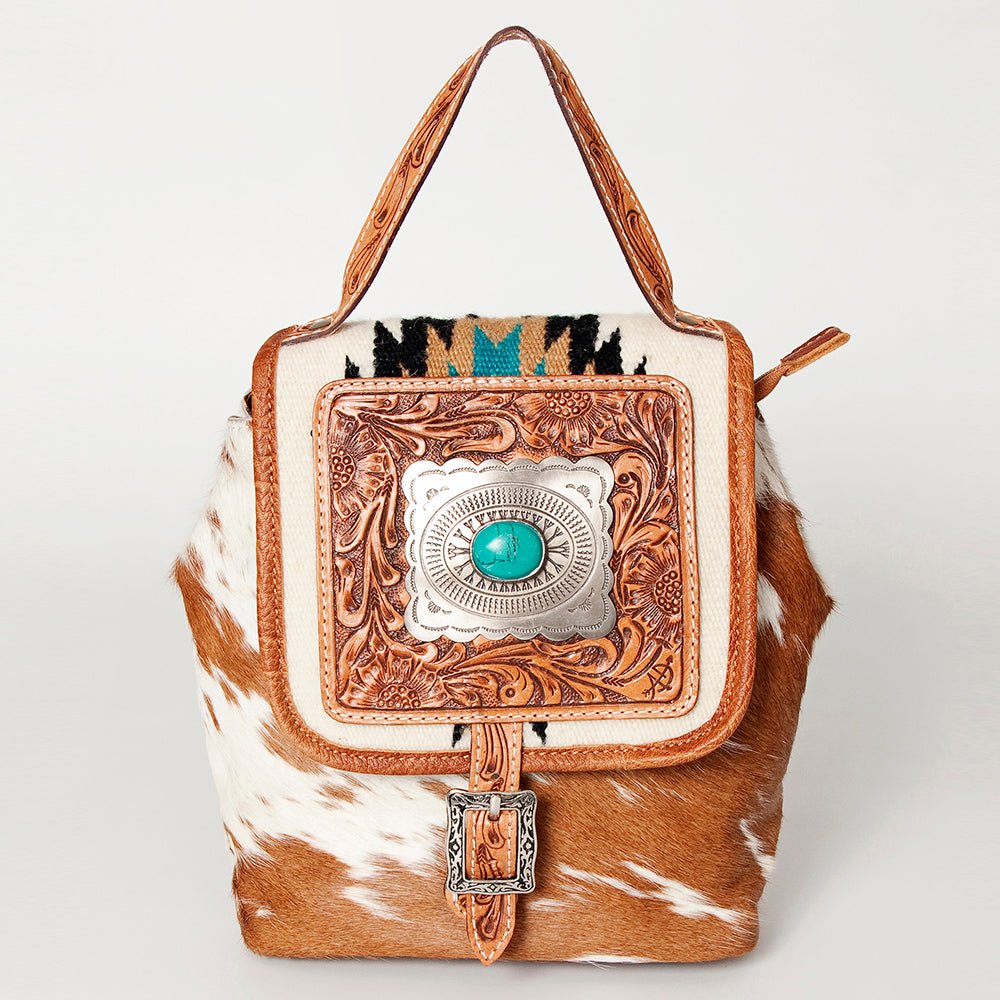 American Darling Hand Tooled Hair-On Genuine Leather