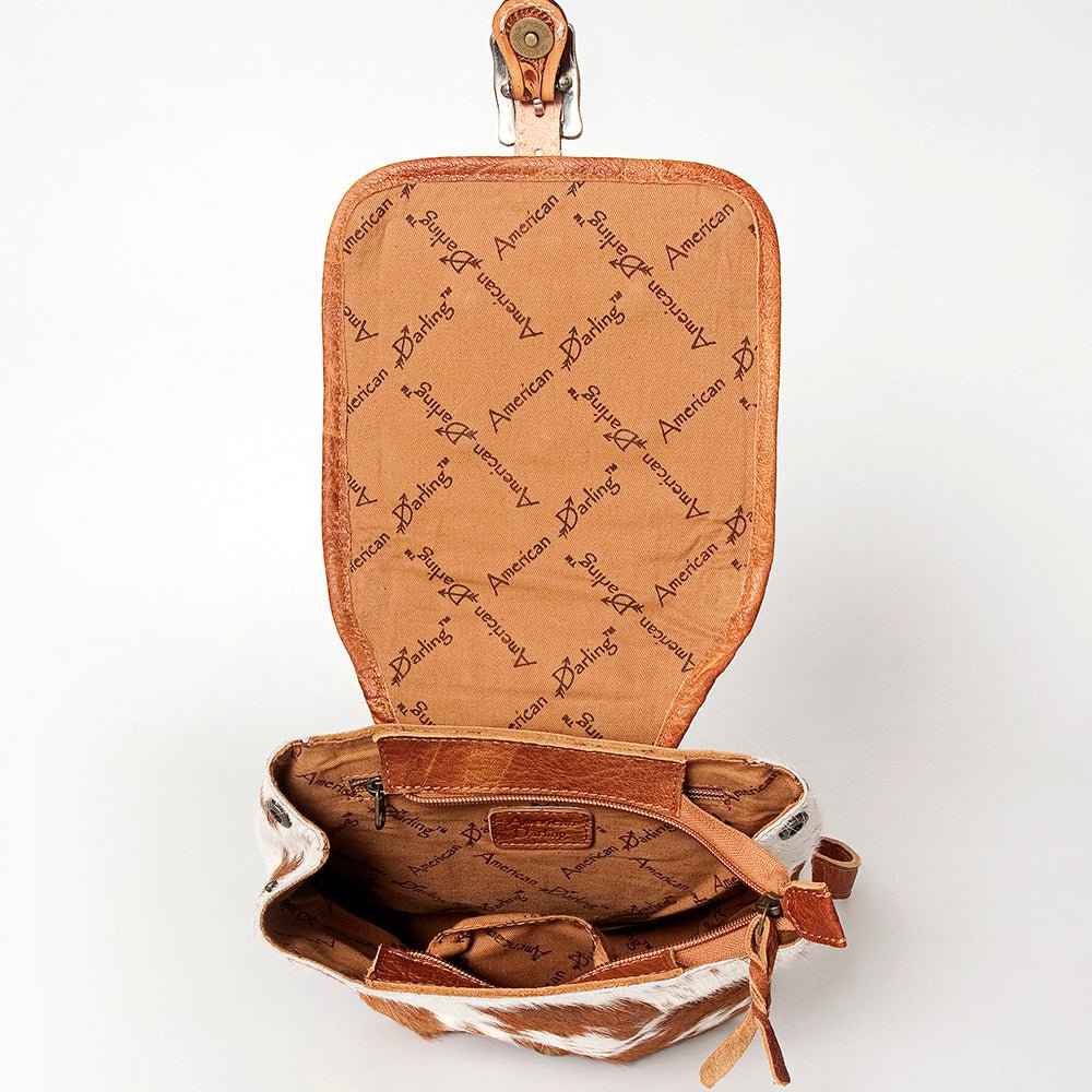American Darling Hand Tooled Hair-On Genuine Leather