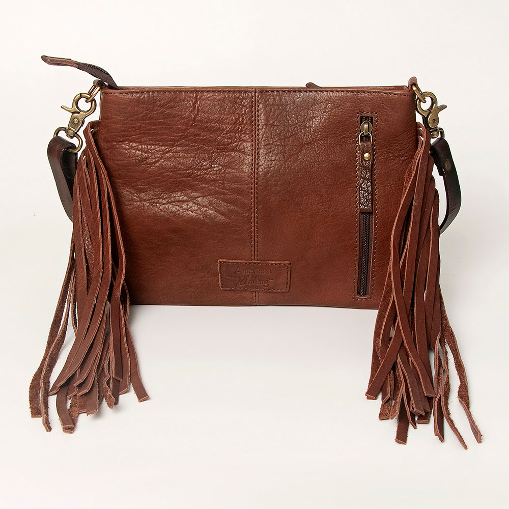 American Darling Hand-Tooled Genuine Leather Small Crossbody Bag