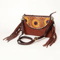 American Darling Hand-Tooled Genuine Leather Small Crossbody Bag