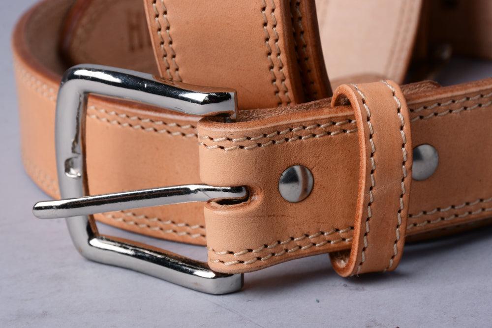 Hilason Heavy-Duty Buffalo Leather Western Belt, Brown