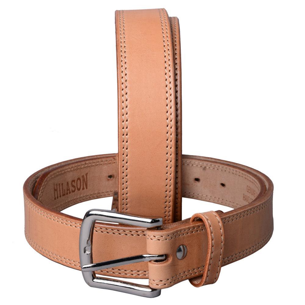 Hilason Heavy-Duty Buffalo Leather Western Belt, Brown