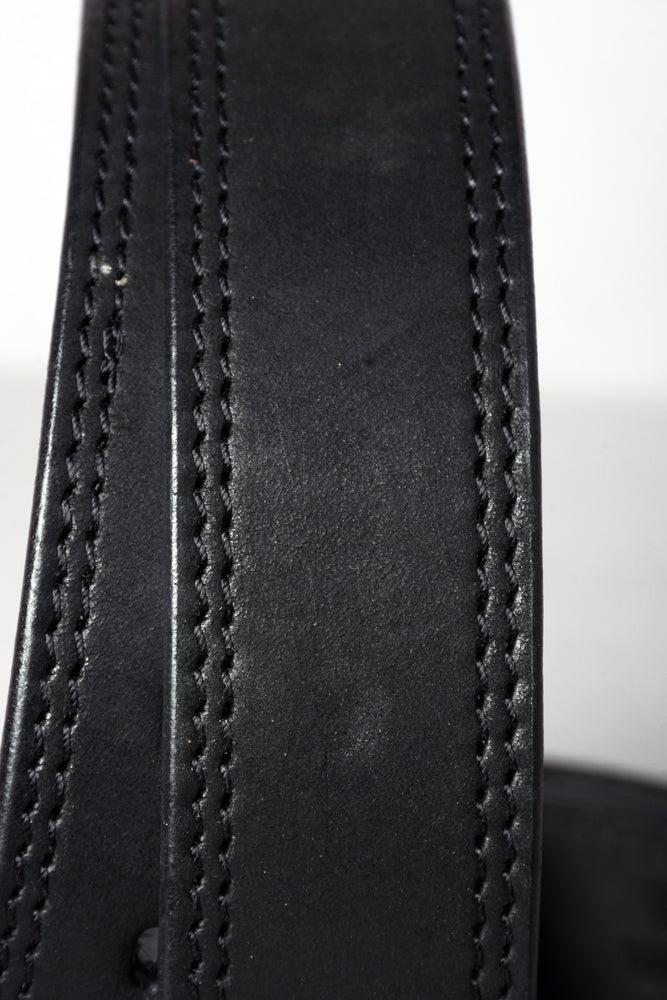 Hilason Western Buffalo Hide Leather Belt, Black