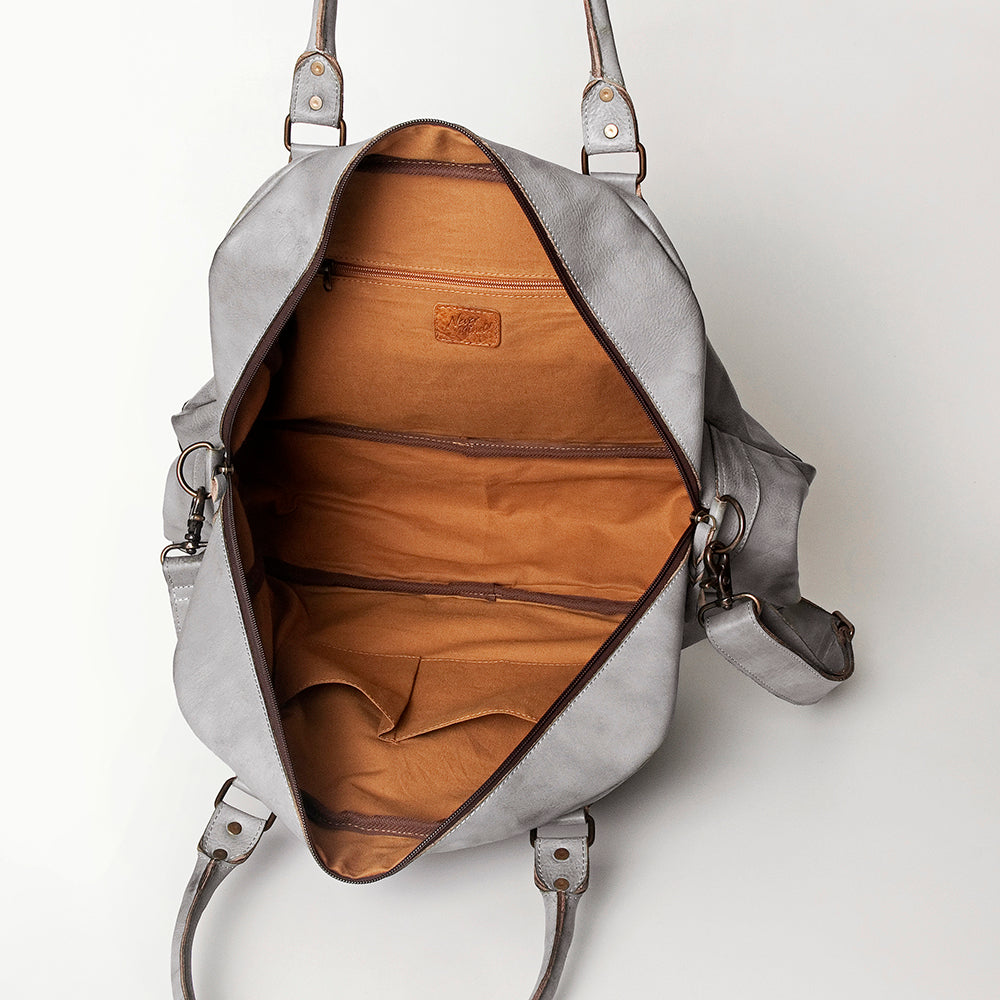 Never Mind Tote Vintage Handmade Genuine Cowhide Leather