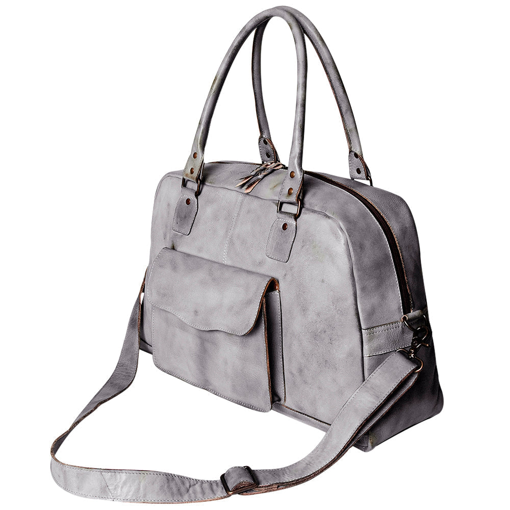 Never Mind Tote Vintage Handmade Genuine Cowhide Leather