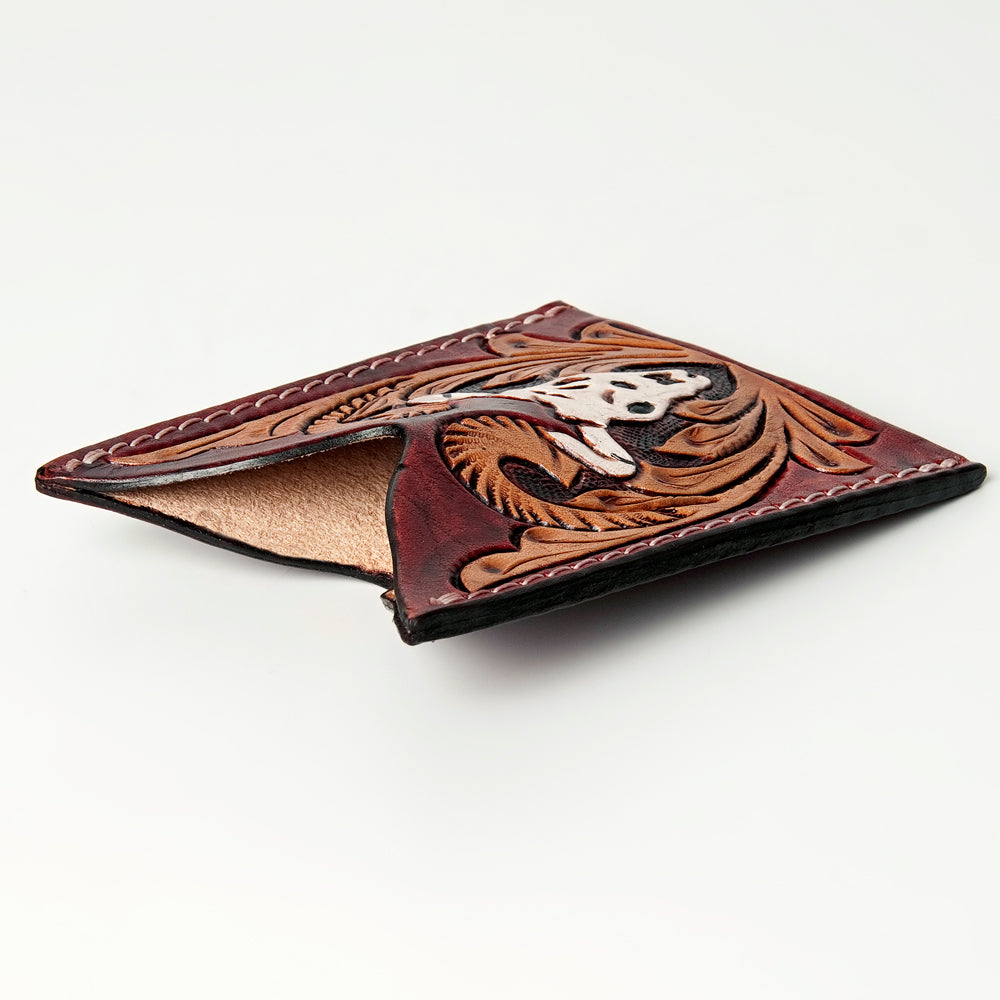 American Darling Card-Holder Hand Tooled Genuine Leather