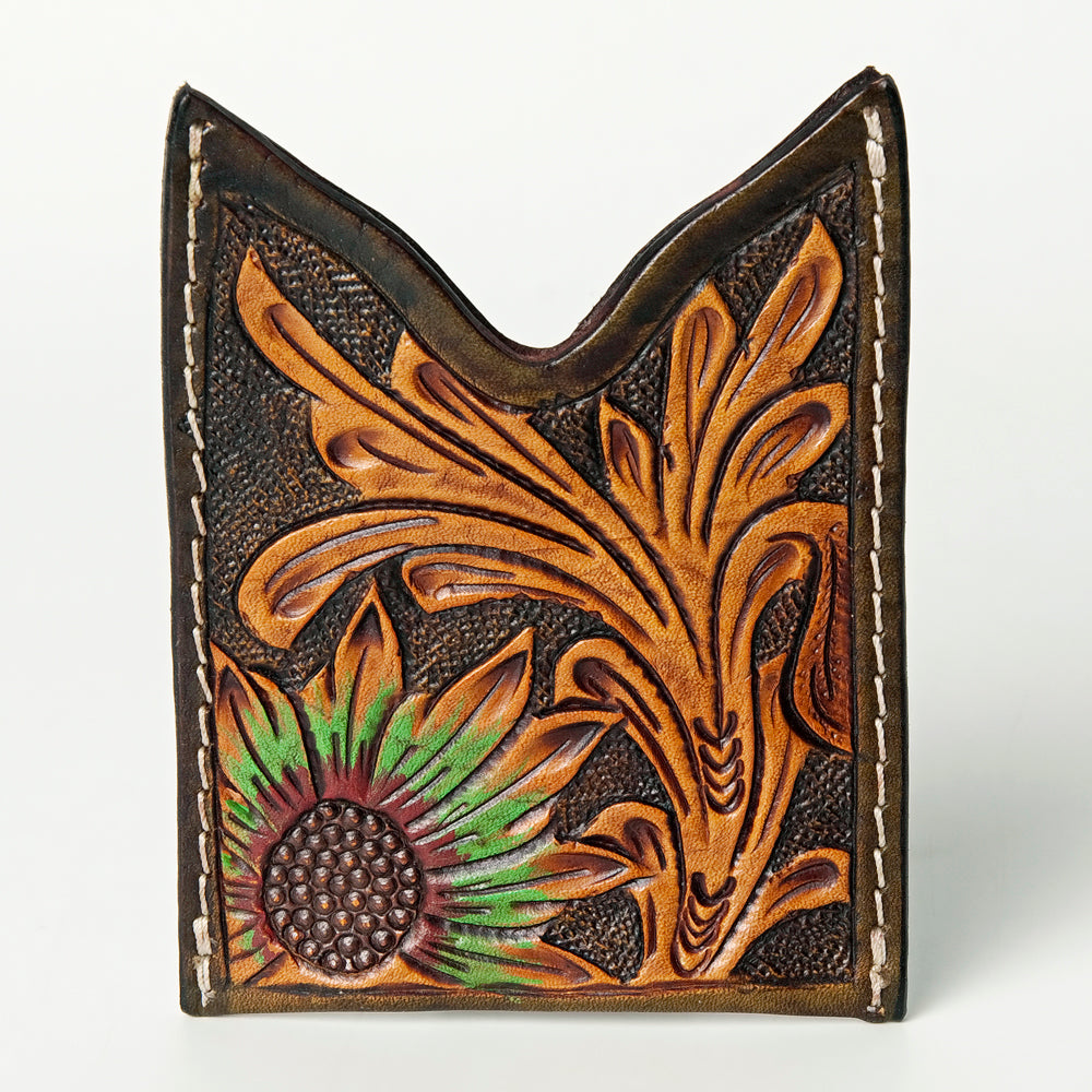 American Darling Card-Holder Hand Tooled Genuine Leather