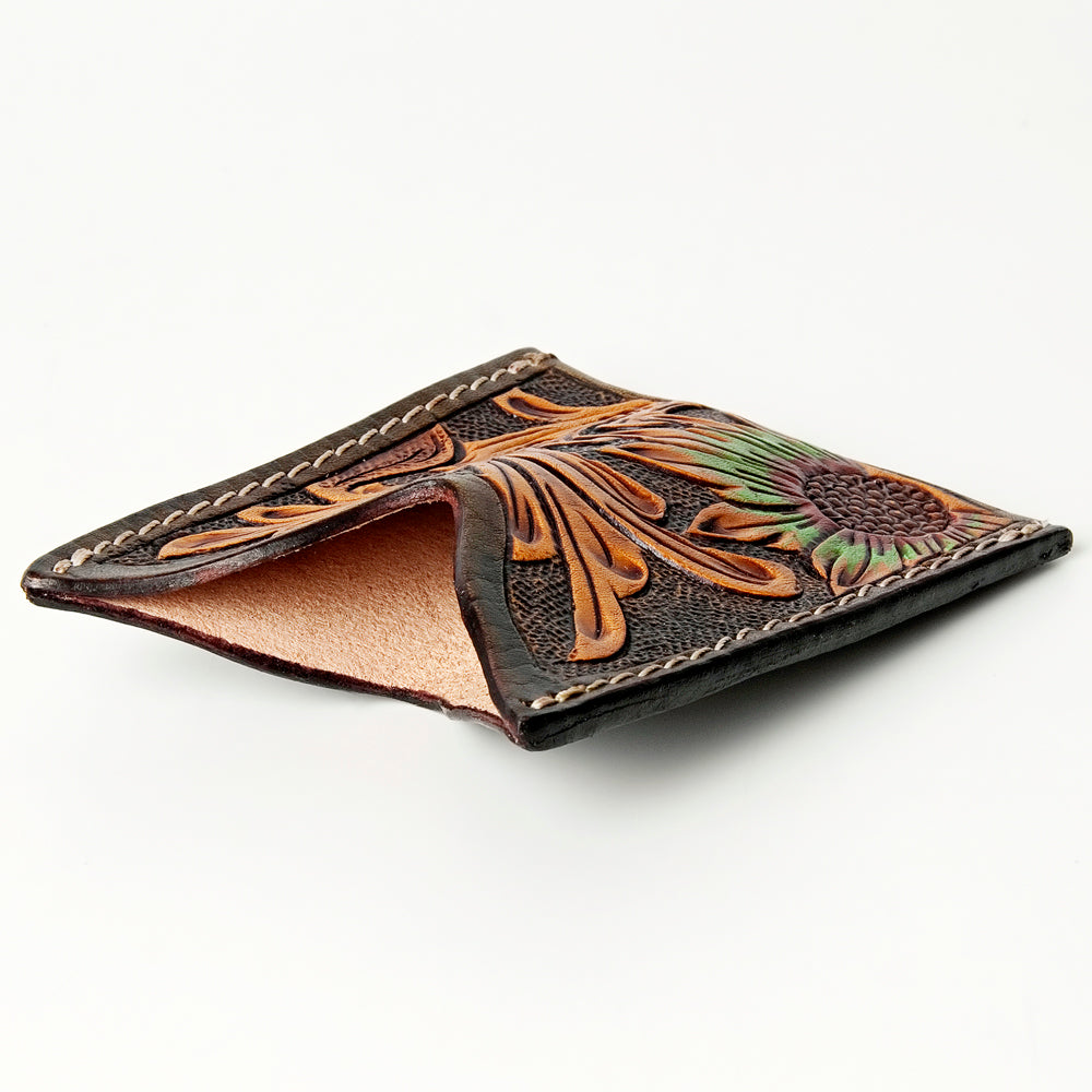 American Darling Card-Holder Hand Tooled Genuine Leather