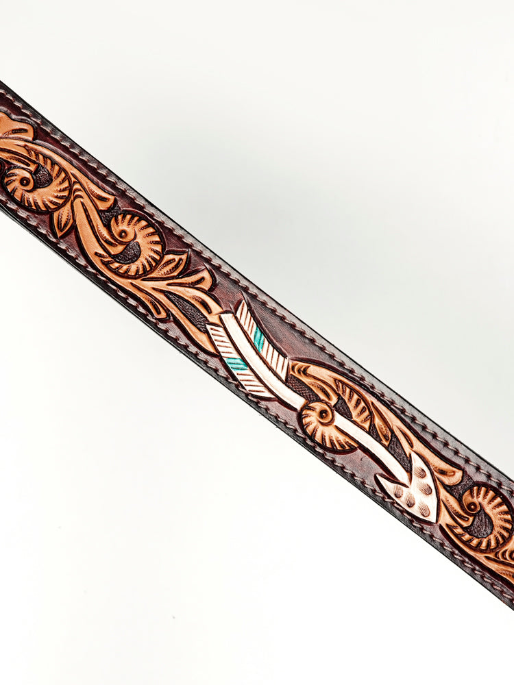 American Darling Western Horse Genuine Leather Breast Collar Brown