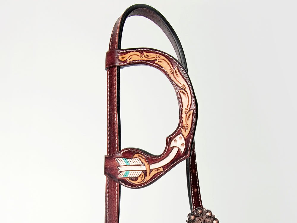 American Darling Western Horse One Ear Headstall Leather