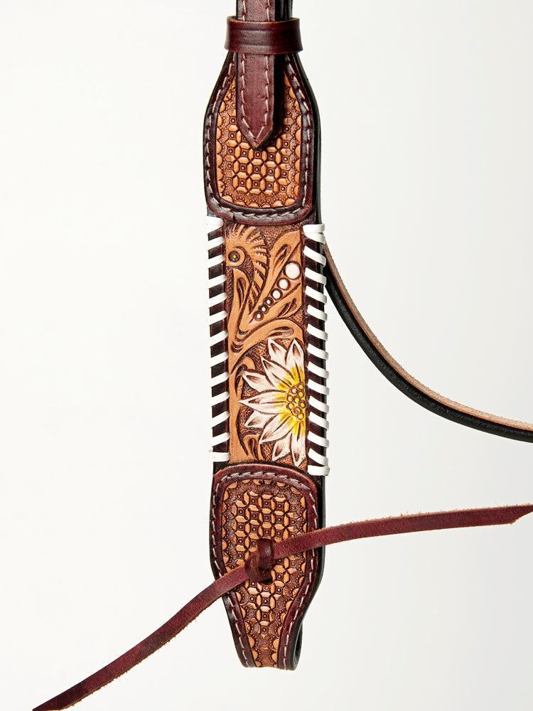 AMERICAN DARLING Western Horse Headstall Breast Collar Set American Leather