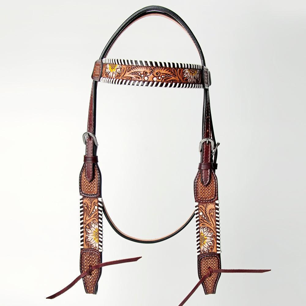 AMERICAN DARLING Western Horse Headstall Breast Collar Set American Leather