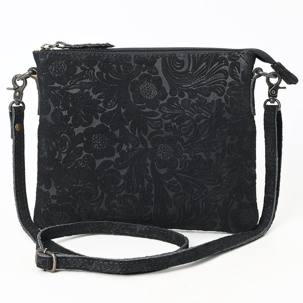 American Darling Western Small Crossbody Bag – Genuine Hair-On Cowhide Leather with Fringes, Adjustable Strap, Handcrafted in Texas