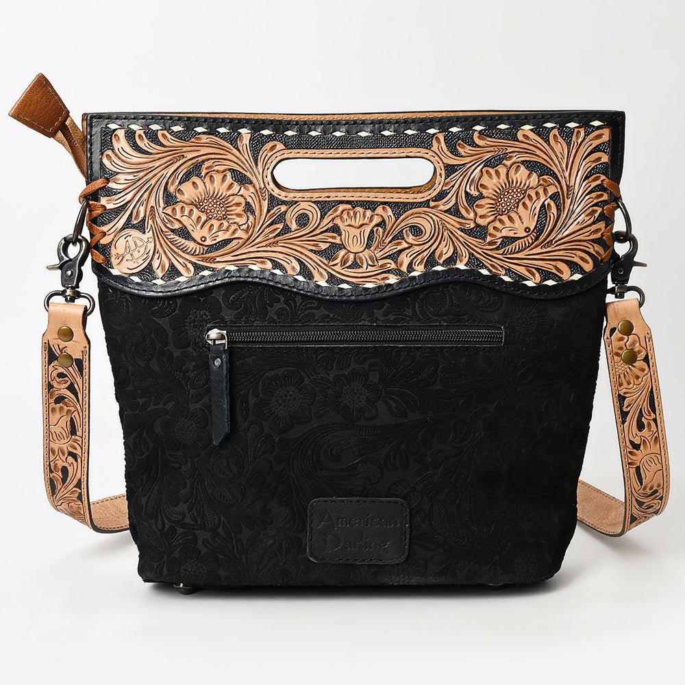 American Darling Clutch Hand Tooled Hair-On Genuine Leather
