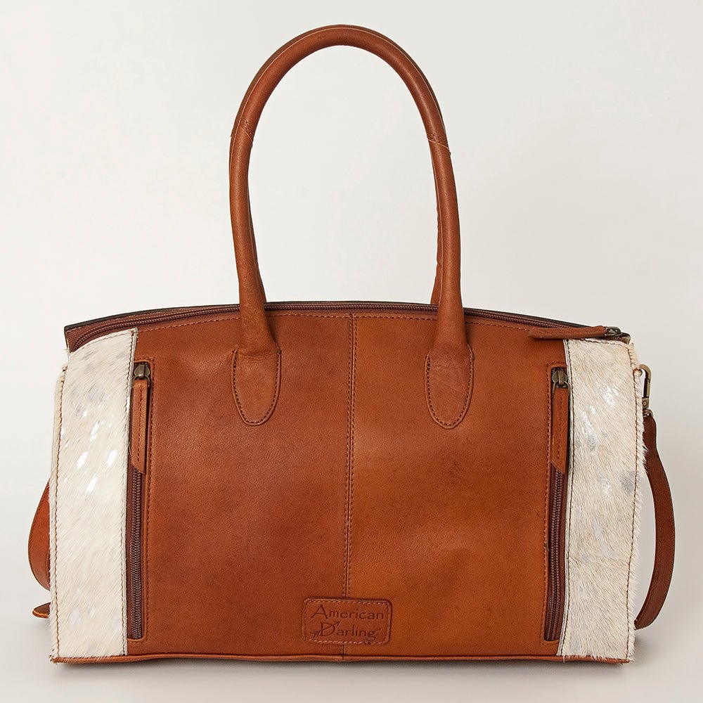 American Darling Duffel Hand Tooled Hair-On Genuine Leather