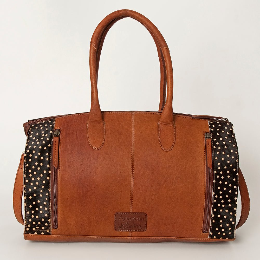 American Darling Duffel Hand Tooled Hair-On Genuine Leather