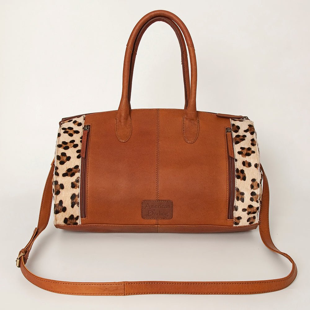 American Darling Duffel Hand Tooled Hair-On Genuine Leather
