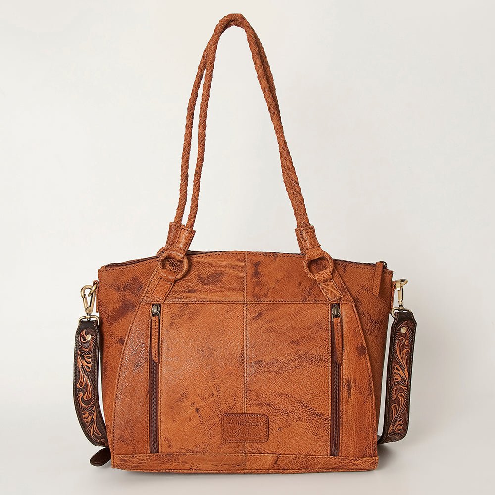 American Darling Tote Hand Tooled Genuine Leather