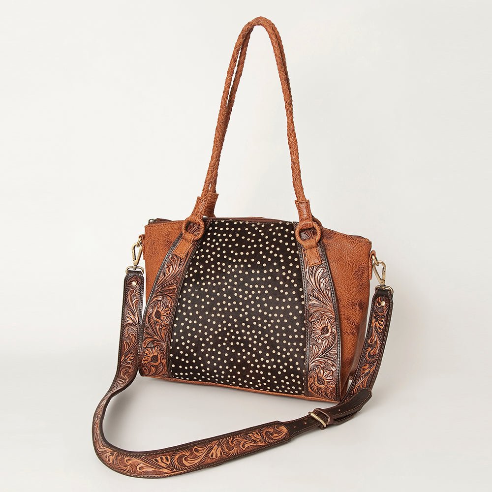 American Darling Tote Hand Tooled Genuine Leather