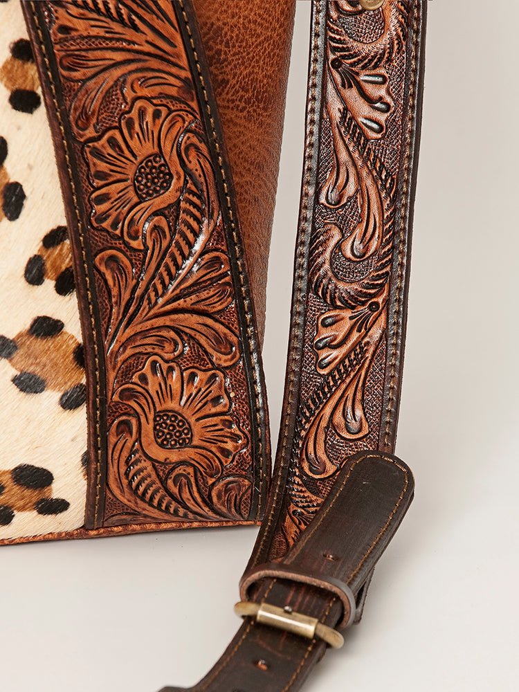 American Darling Tote Hand Tooled Genuine Leather
